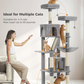 PAWZ Road Cat Tree Tower Scratching Post Adult Cats Condo House Bed Toys 180cm Grey