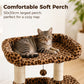 PAWZ Road Small Cat Tree Tower Scratching Post with Wide Top Perch Condo Toys Leopard Print