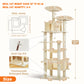 PAWZ Road 205cm Large Cat Tree Tower Scratching Post Scratcher Condo House Cat Furniture Beige