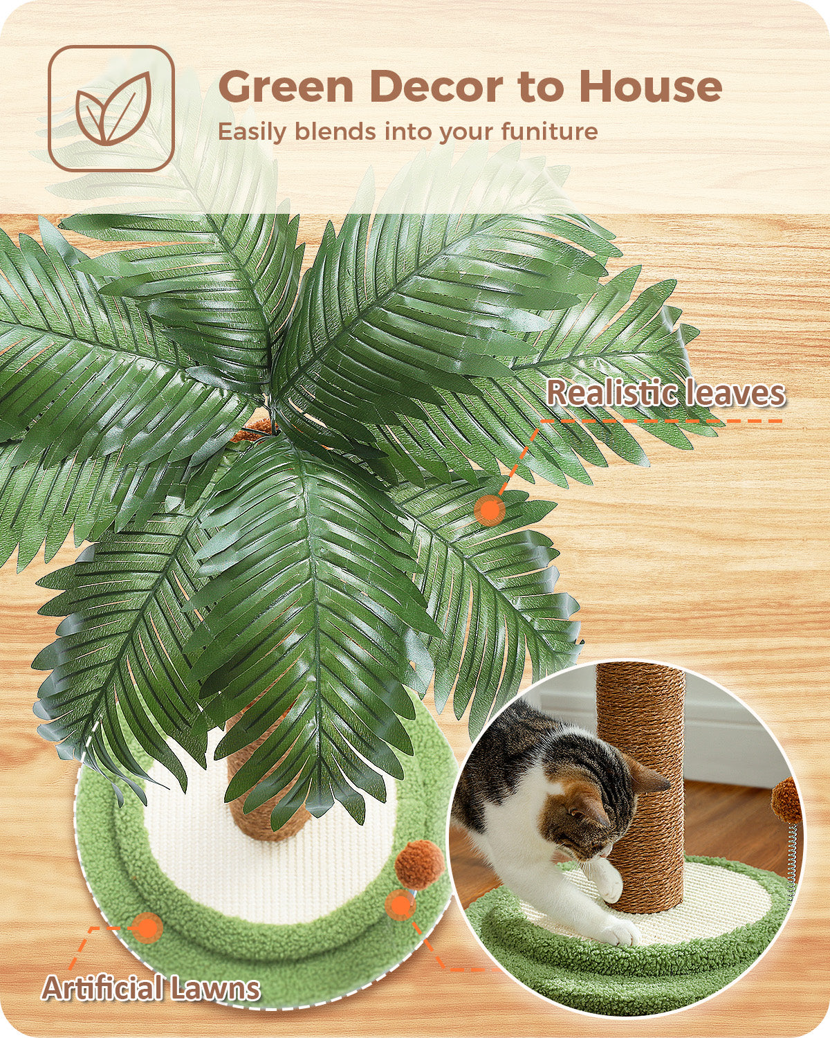 PAWZ Road Cat Tree Tower Scratching Post Sisal Covered Scratcher Cats Toys 86cm