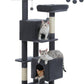 PAWZ Road 133cm Cat Tree Tower Condo Scratching Post Scratcher House for Large Cats Dark Grey