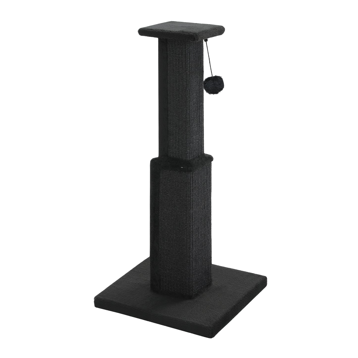 PAWZ Road 80cm Cat Tree Scratching Post Tower Sturdy Board Gym Furniture Fun Toys Black