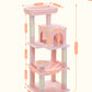 PAWZ Road 116cm Cat Tree Tower Scratching Post Scratcher Cats Condo House Bed Toys Light Pink