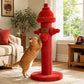 PAWZ Road Fire Hydrant Cat Scratching Post, 65cm Sisal Scratch Post Natural Sisal-Covered Post, Stable Wide Base, Furniture Protector, Cat Activity Center for Indoor Cats