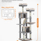 PAWZ Road Cat Tree Tower Scratching Post Adult Cats Condo House Bed Toys 180cm Grey