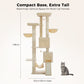 PAWZ Road 196cm Tall Cat Tree, Multi-Level Cat Tower for Large Indoor Cats 2 Large Perches, Sisal Scratching Posts & Ramp, Hanging Hammock & 2 Hanging Caves, 2 Private Condos, 2 Dangling Balls, Beige