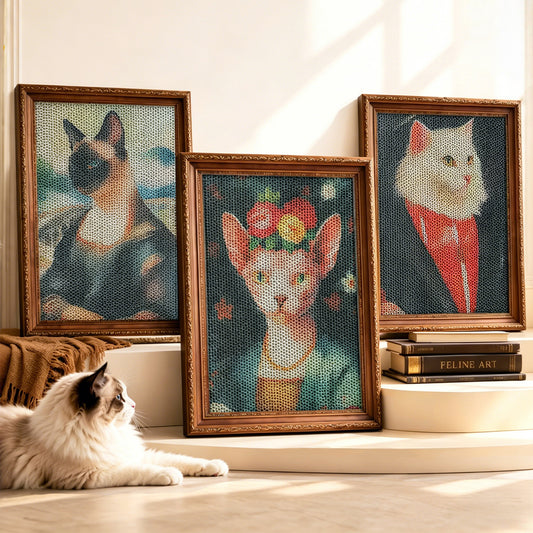 PAWZ Road 3 Packs Art Scratching Pad, Wall Cat Scratcher Board | Artistic Paint, 3 Pcs Per Box, Wall-Mountable, Daily Scratch, Furniture Protector, Durable & Scratch-Friendly