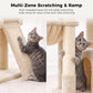 PAWZ Road 196cm Tall Cat Tree, Multi-Level Cat Tower for Large Indoor Cats 2 Large Perches, Sisal Scratching Posts & Ramp, Hanging Hammock & 2 Hanging Caves, 2 Private Condos, 2 Dangling Balls, Beige