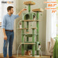 PAWZ Road 205cm Large Cactus Cat Tree Tower Scratching Post Scratcher Condo House Cat Furniture Green