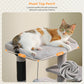 PAWZ Road Cat Tree for Indoor Cats, 88cm Small Cat Tower with Sisal-Covered Scratching Posts, 2 Condos, Scratching Ramp and Dangling Toys, Ideal Kitten Play House for Multi-Kitten Households