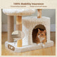 PAWZ Road Cat Tree Solid Wood Cat Tower Scratching Post Condo House 123cm White