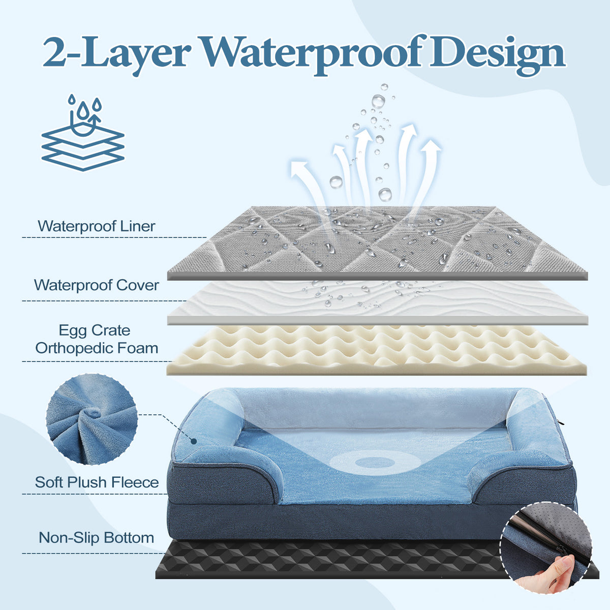 PAWZ Road Dog Bed Pet Calming Bed Soft Warm Dog Nest Houses Washable Waterproof