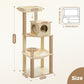 PAWZ Road 143cm Cat Tree Tower Scratching Post Scratcher Cat Condo Tree Kitten Bed Toy Wood Beige