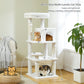 PAWZ Road 116cm Cat Tree Tower Scratching Post Scratcher Cat Condo Tree Kitten Bed Toy White