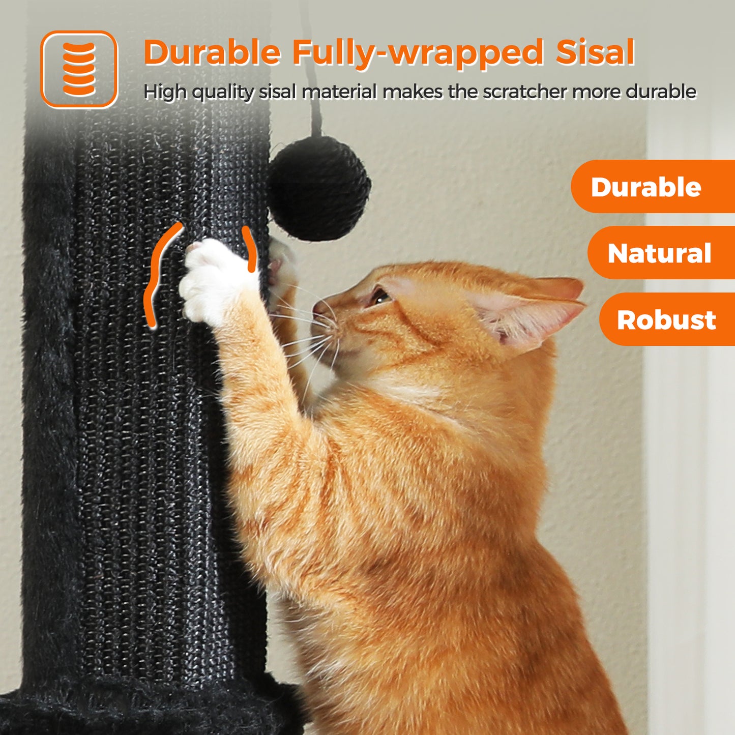 PAWZ Road 80cm Cat Tree Scratching Post Tower Sturdy Board Gym Furniture Fun Toys Black