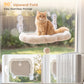 PAWZ Road Cat Window Hammock, Foldable Window Perch, White Cloud-Shaped Bed, 2 Cushions Included: Soft Cloud & Breathable Mesh, Sturdy Suction Cups, Machine Washable Mat,  Pompom Ball, for Large Cats
