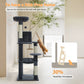 PAWZ Road 143CM Cat Tree Tower Scratching Post Cat Bed Furniture Scratcher Condo House Dark Grey