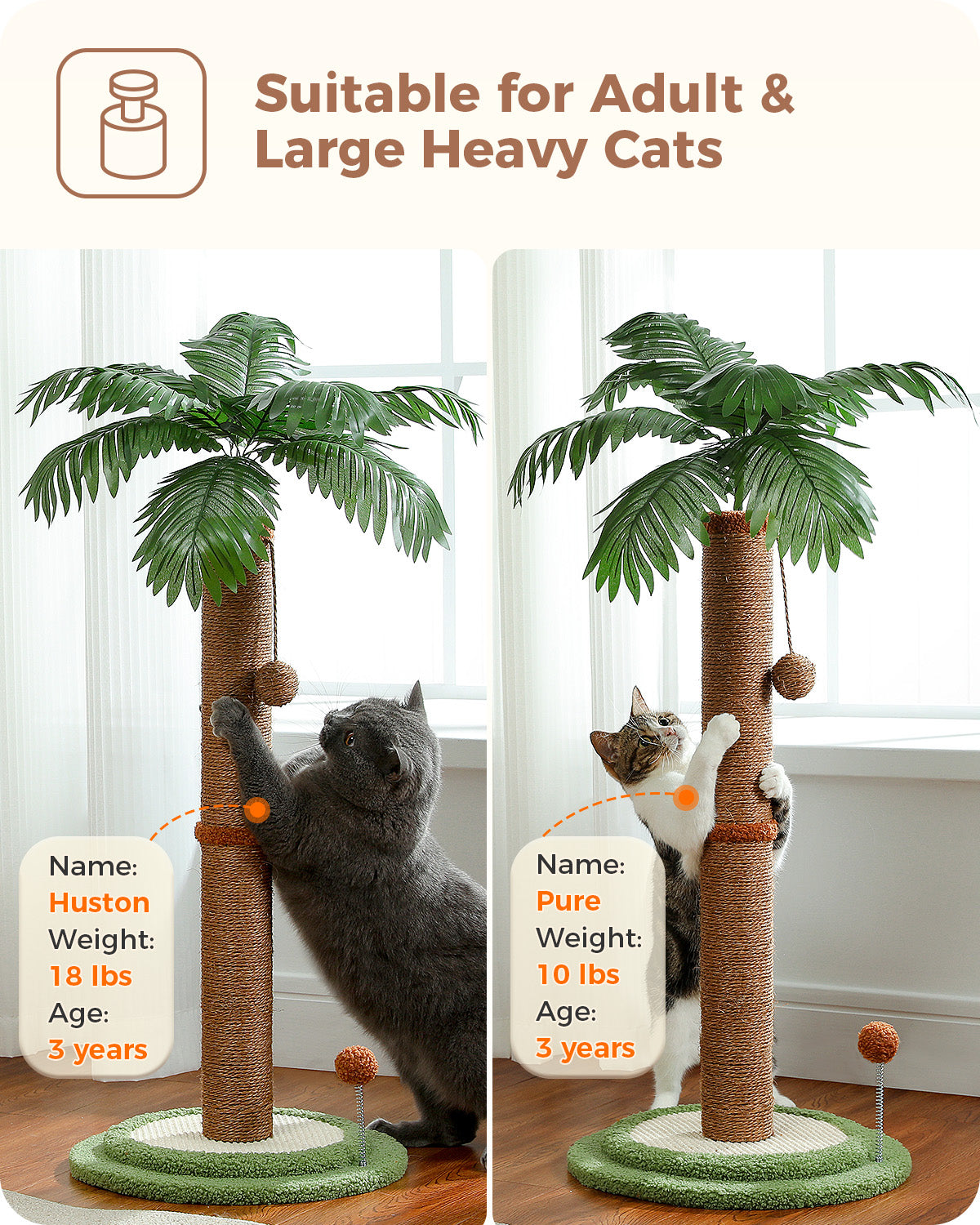 PAWZ Road Cat Tree Tower Scratching Post Sisal Covered Scratcher Cats Toys 86cm