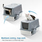 PAWZ Road Stainless Steel Litter Box Enclosed Extra Large Cat litter Tray Toilet