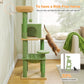 PAWZ Road 116cm Cat Tree Tower Scratching Post Scratcher Cat Condo Tree Kitten Bed Toy Green
