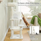 PAWZ Road 116cm Cat Tree Tower Scratching Post Scratcher Cat Condo Tree Kitten Bed Toy White