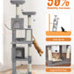 PAWZ Road Cat Tree Tower Scratching Post Adult Cats Condo House Bed Toys 180cm Grey