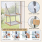 PAWZ Road Cat Window Perch for Large Cats, Wooden Cat Window Hammock, Grey, Sturdy Suction Cups, Double Layer Detachable & Machine Washable Design, Holds Up to 18kg, for Large Cats & Multiple Kittens
