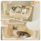 PAWZ Road 205cm Large Cat Tree Tower Scratching Post Scratcher Condo House Cat Furniture Beige