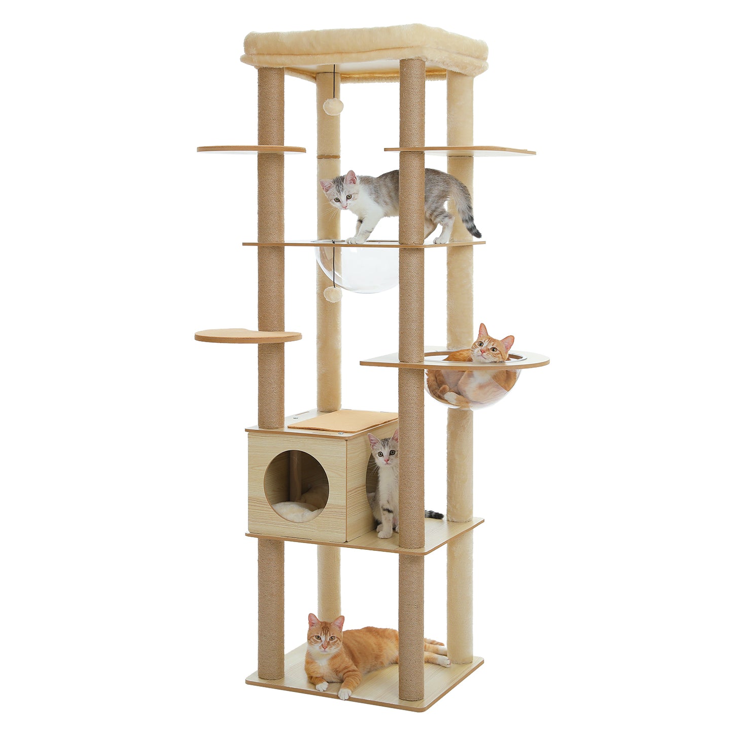 PAWZ Road Cat Tree Tower Scratching Post Condo House Cat Furniture Toy Bed 180cm