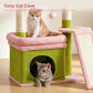 PAWZ Road Small Cat Tree Tower Scratching Post with Wide Top Perch Condo Toys Pink