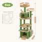 PAWZ Road Cat Tree Tower Scratching Post Scratcher Condo House Bed Toys 136cm Green