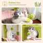 PAWZ Road Plush Cat Tree, 83cm Cat Tower with Cozy Hammock, Pet Furniture Natural Sisal Scratching Posts, Spacious Plush Perch, Large Cat Condo, Dingdang Balls for Indoor Cats, Pink