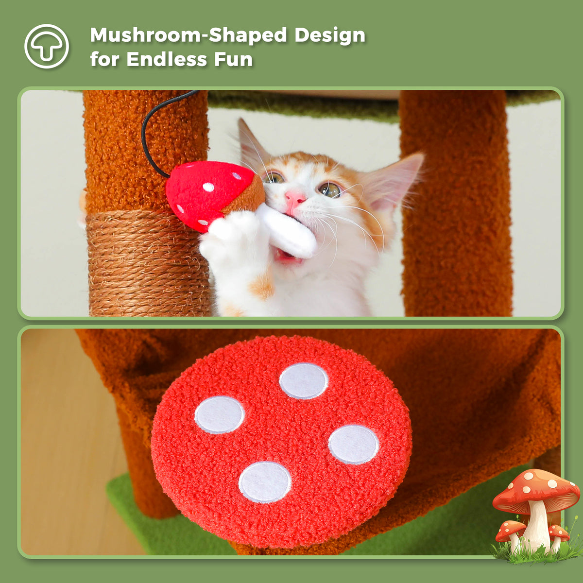 PAWZ Road 116cm Cat Tree Tower Scratching Post Scratcher Cat Condo House Bed Furniture Brown