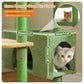 PAWZ Road 205cm Large Cactus Cat Tree Tower Scratching Post Scratcher Condo House Cat Furniture Green