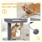 PAWZ Road Cat Scratching Post Bed, Featuring with Soft Perch Sisal-Covered Scratch Posts and Pads with Play Ball Great for Kittens and Cats