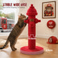 PAWZ Road Fire Hydrant Cat Scratching Post, 65cm Sisal Scratch Post Natural Sisal-Covered Post, Stable Wide Base, Furniture Protector, Cat Activity Center for Indoor Cats