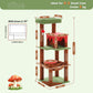 PAWZ Road 116cm Cat Tree Tower Scratching Post Scratcher Cat Condo House Bed Furniture Brown