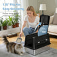 PAWZ Road Stainless Steel Litter Box XL Enclosed Cat Boxes with Lid | 41cm High Sides Anti-Leakage, 38L Capacity for Large Cats, Non-Stick Bottom & Includes Scoop