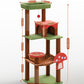 PAWZ Road 143cm Cat Tree Tower Scratching Post Scratcher Cat Condo House Bed Furniture Brown