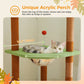 Cat Tree Tower Scratching Post Floor to Ceiling Height Adjustable Cat Condo Bed Brown