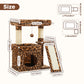 PAWZ Road Small Cat Tree Tower Scratching Post with Wide Top Perch Condo Toys Leopard Print