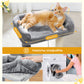 PAWZ Road Cat Scratching Post Bed, Featuring with Soft Perch Sisal-Covered Scratch Posts and Pads with Play Ball Great for Kittens and Cats