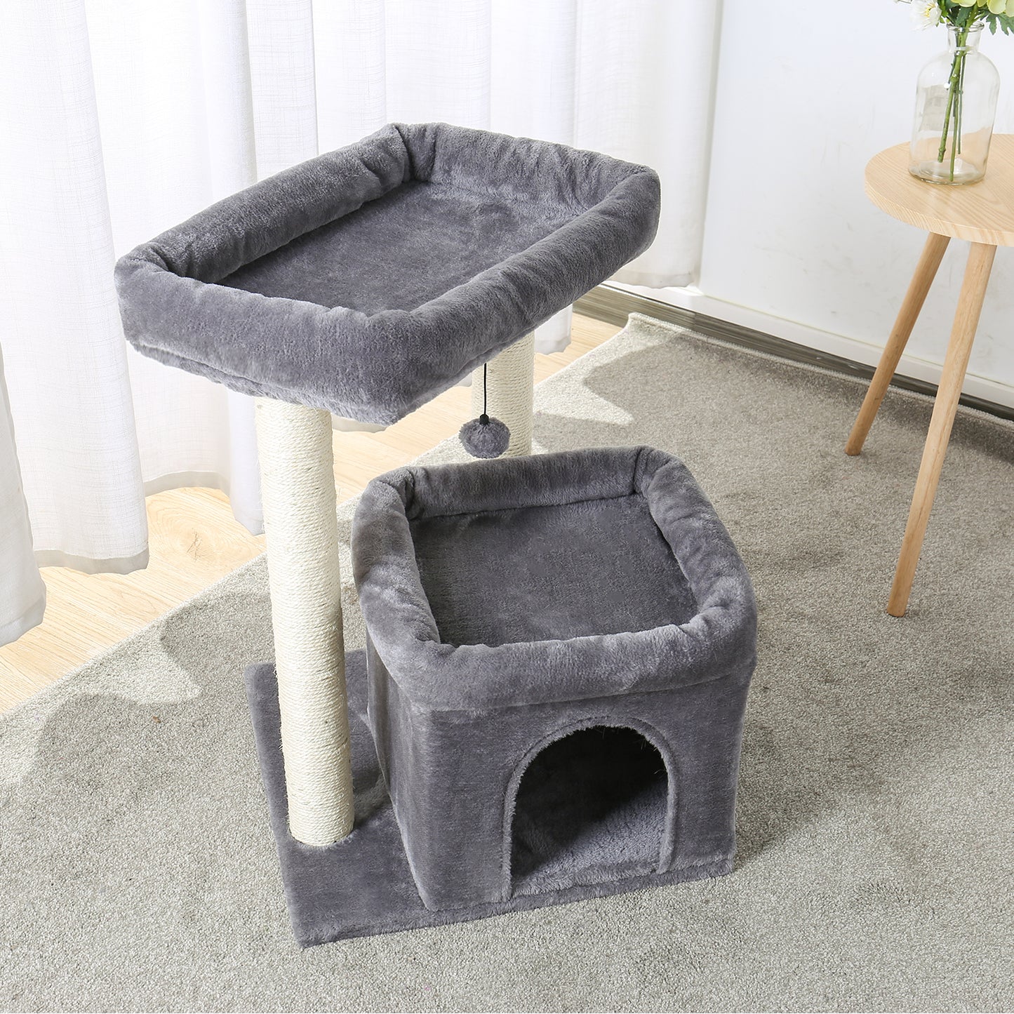 PAWZ Road Cat Tree with Sisal-Covered Scratching Posts
