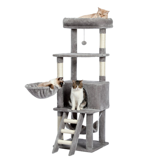 PAWZ Road Cat Tree Tower Scratching Post Scratcher Condo House Furniture 142cm Grey