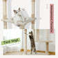 PAWZ Road Cat Tree Tower Scratching Post Floor to Ceiling Height Adjustable Cat Condo Bed Beige