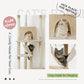 PAWZ Road Cat Tree Tower Scratching Post Floor to Ceiling Height Adjustable Cat Condo Bed Beige