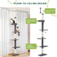 PAWZ Road Cat Tree Tower Floor to Ceiling Cat Scratching Post Height Adjustable Grey