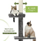 PAWZ Road Cat Tree Tower Floor to Ceiling Cat Scratching Post Height Adjustable Grey