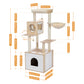 PAWZ Road Cat Tree Enclosure Cat Scratching Post Scratcher Tower Condo Cat Washroom Litter Box Beige