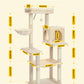 PAWZ Road Cat Tree Scratching Post Tower for Large Cats Play House Condos 143cm Beige